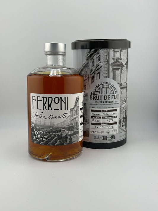 Ferroni Rhum Brut de fut océan indien 6 ans